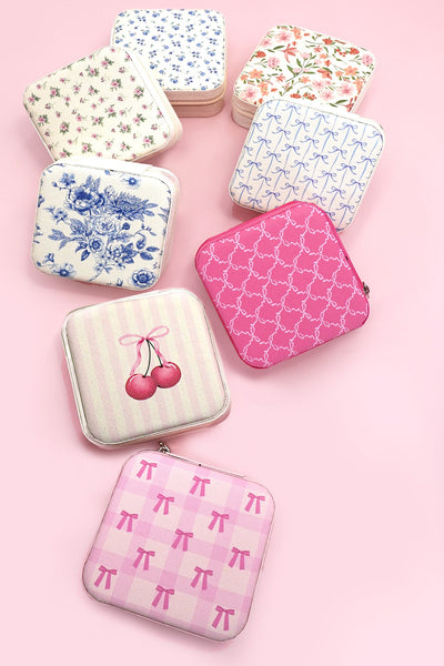 DESIGNED JEWELRY ORGANIZER TRAVEL BOX CASE | 40P566-CHRISTMA