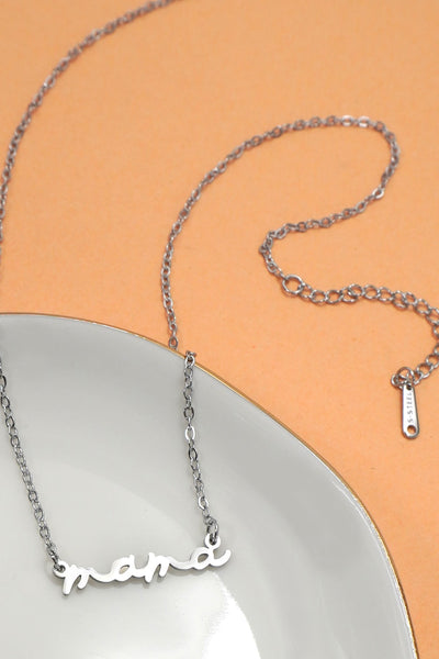 18K STAINLESS STEEL TARNISH FREE MAMA NECKLACE | 40NK9479