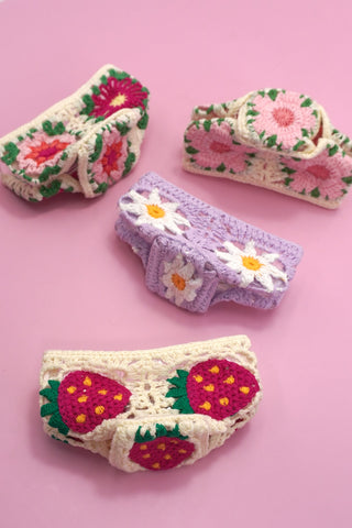 JUMBO HANDMADE CROCHET FLORAL HAIR CLAW CLIPS | 40H938