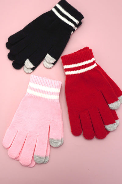 SOFT TRENDING STRIPE GLOVES | 40G103