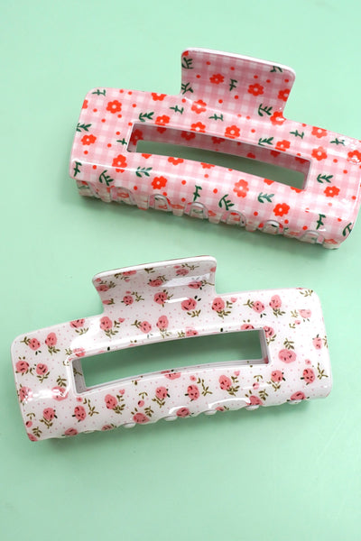 LARGE FLORAL DAISY ROSE PETAL HARI CLAW CLIPS | 40H940