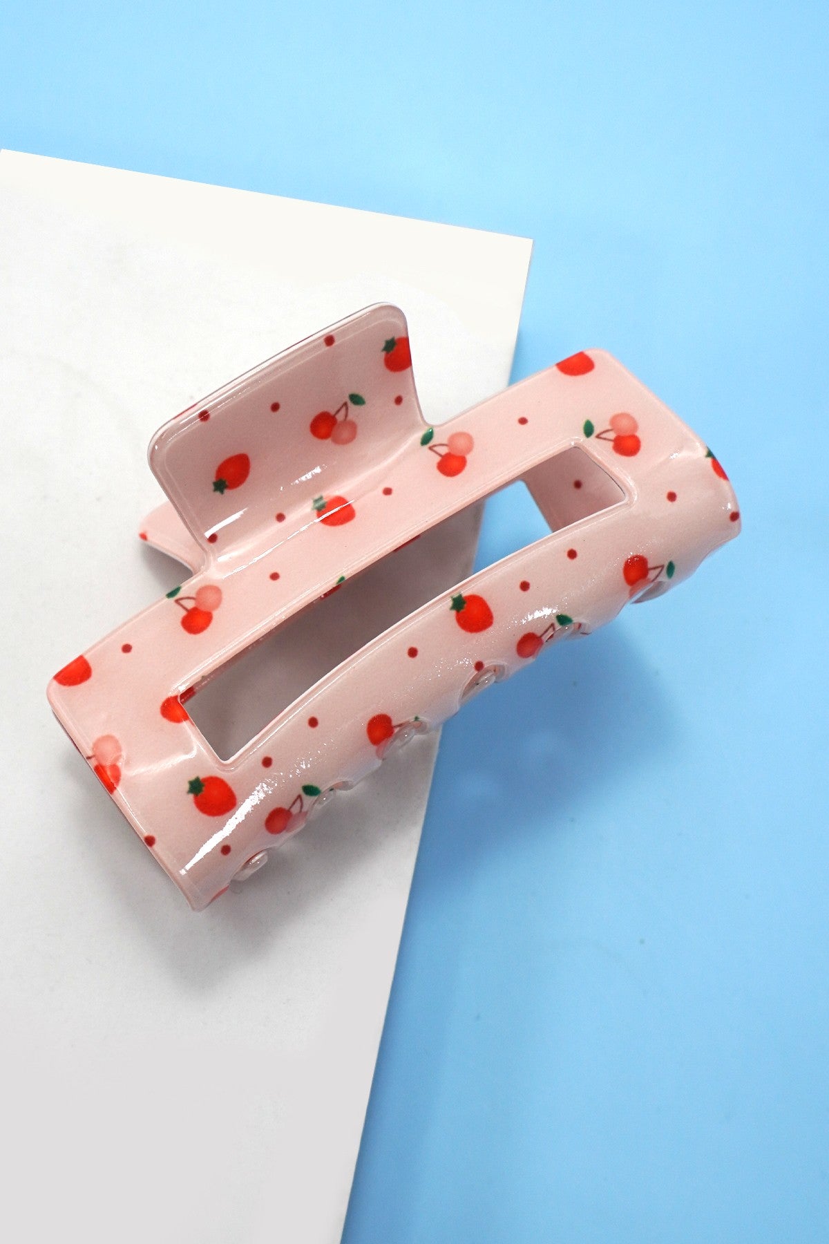 CHECKER CHERRY HAIR CLAW CLIPS | 40H943