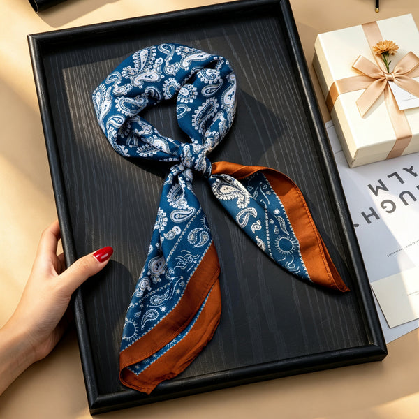 Classic Paisley & Celestial Border Printed Scarf | 80SC3101
