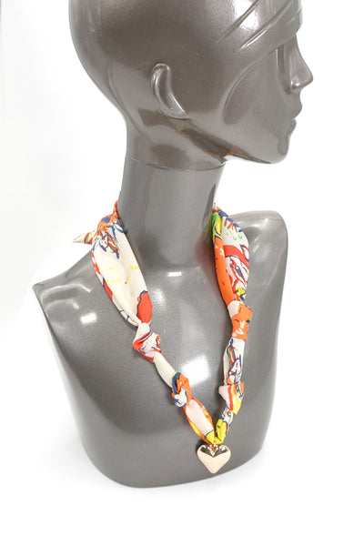 HANDMADE SCARF NECKLACE - HEART | 80N91791
