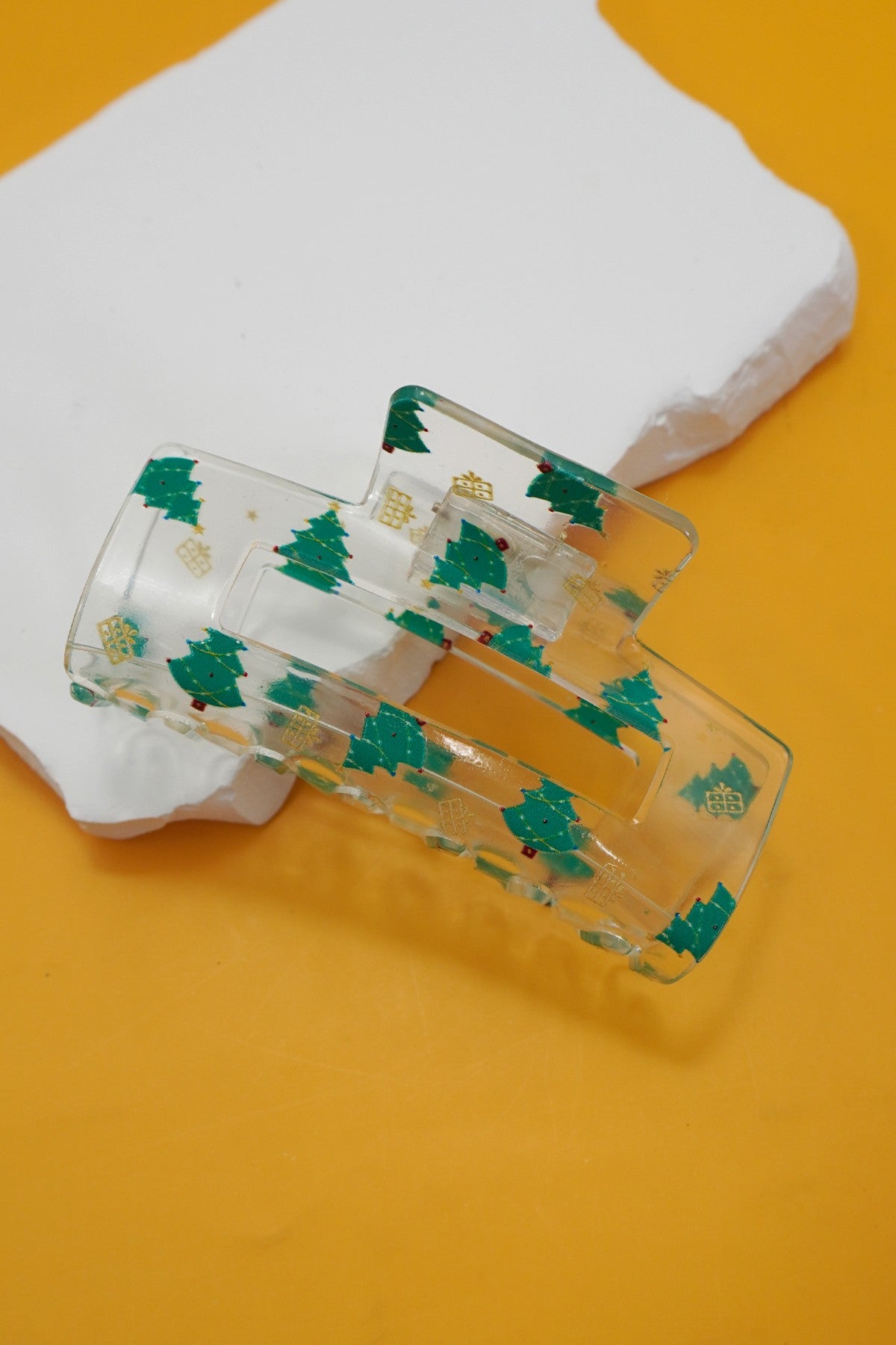 CHRISTMAS TREE SANTA HOLIDAY HAIR CLAW | 40H948