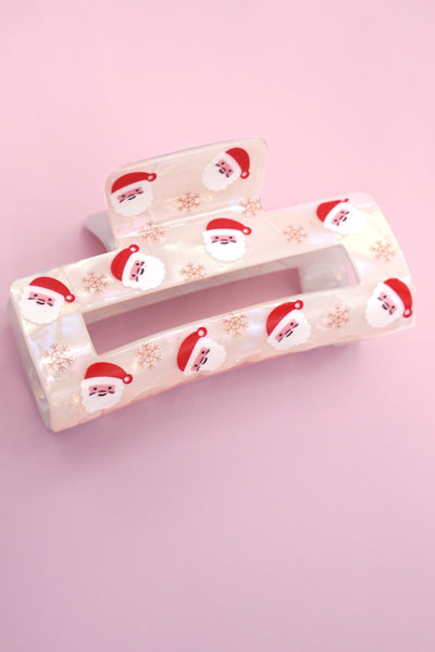 CHRISTMAS TREE SANTA HOLIDAY HAIR CLAW | 40H947