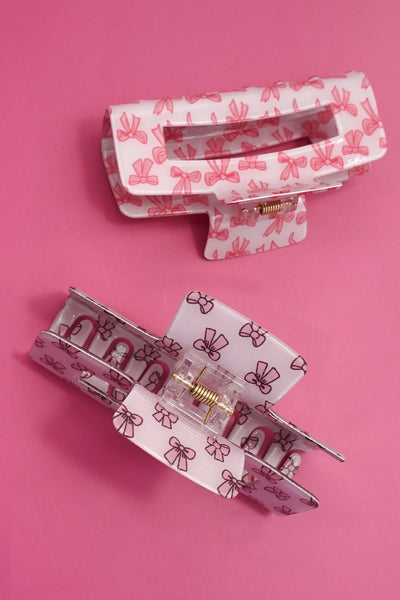 JUMBO FUN BOW DESIGN HAIR CLAW CLIPS | 40H950