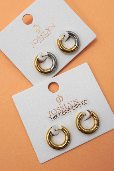 18K Stainless Steel Tarnish Free Waterproof Hoop | 40E368