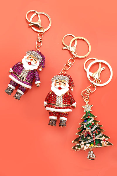 CHRISTMAS SANTA TREE KEYCHAIN BAG CHARM | 40KC162