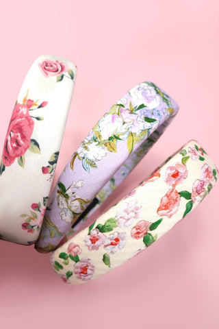 TRENDING FLORAL PUFFED HEADBAND HAIR BAND | 40HB175