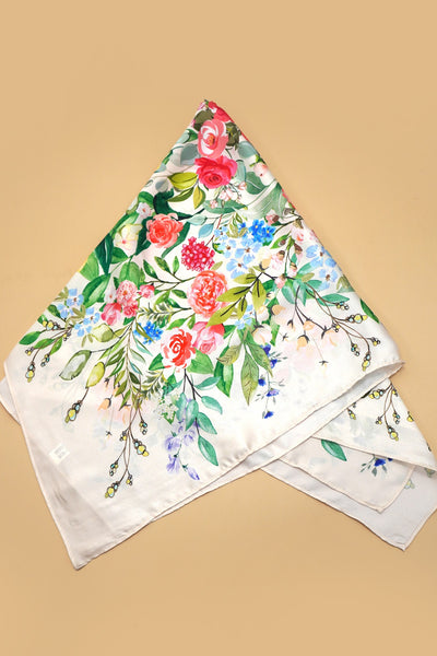 LARGE FLORAL PRINT BANDANA SCARF | 40SC658