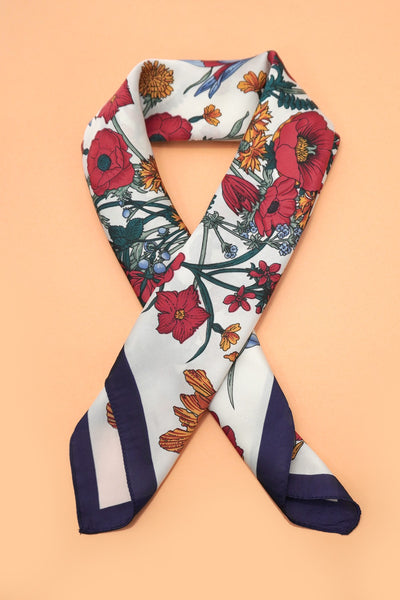 LARGE FLORAL PRINT BANDANA SCARF | 40SC651
