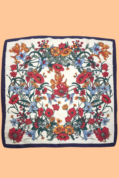 LARGE FLORAL PRINT BANDANA SCARF | 40SC651