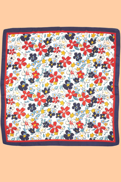 LARGE FLORAL PRINT BANDANA SCARF | 40SC652