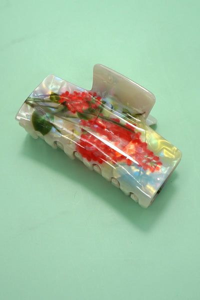 LARGE FLORAL HAIR CLAW CLIPS | 40H959