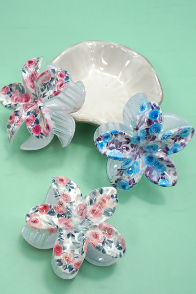FLOWER FLORAL HAIR CLAW CLIPS | 40H960