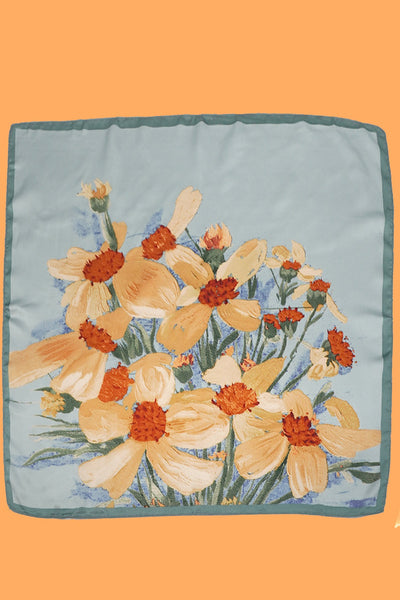 LARGE FLORAL PRINT BANDANA SCARF | 40SC659