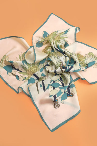 LARGE FLORAL PRINT BANDANA SCARF | 40SC660