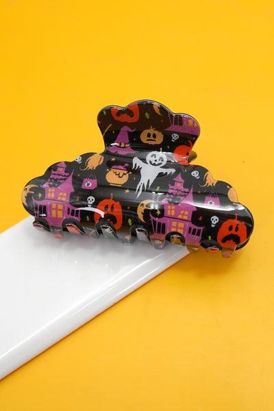 HALLOWEEN PUMPKIN GHOST HAIR CLAW CLIPS | 40H962