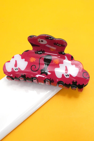 HALLOWEEN PUMPKIN GHOST HAIR CLAW CLIPS | 40H962