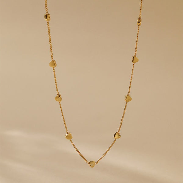 18K STAINLESS STEEL TARNISH FREE HEART NECKLACE | 40NK9518