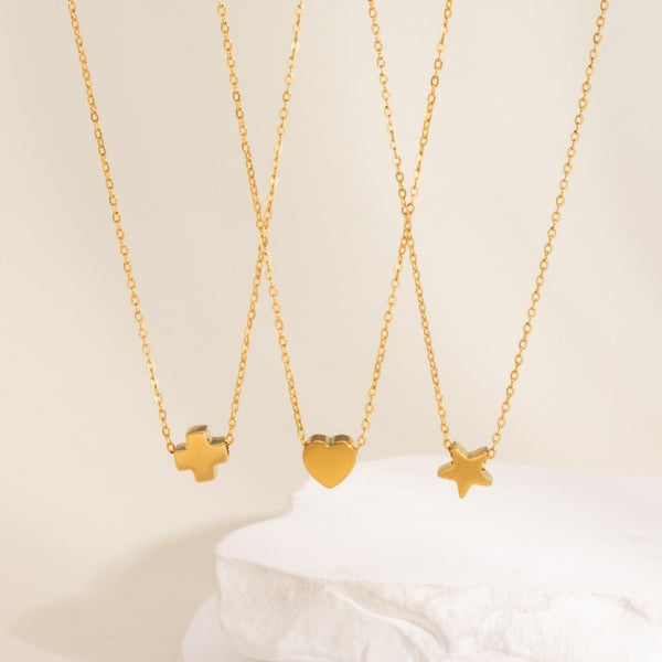 18K STAINLESS STEEL TARNISH FREE HEART NECKLACE | 40NK9521