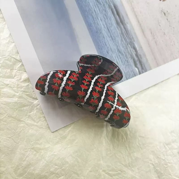 Floral Printed Hair Claw Clips | 40H1244