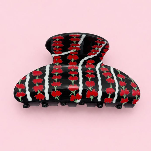 Floral Printed Hair Claw Clips | 40H1244
