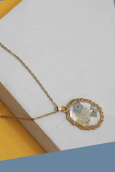 18K STAINLESS STEEL TARNISH FREE FLOWER NECKLACE | 40NK9526