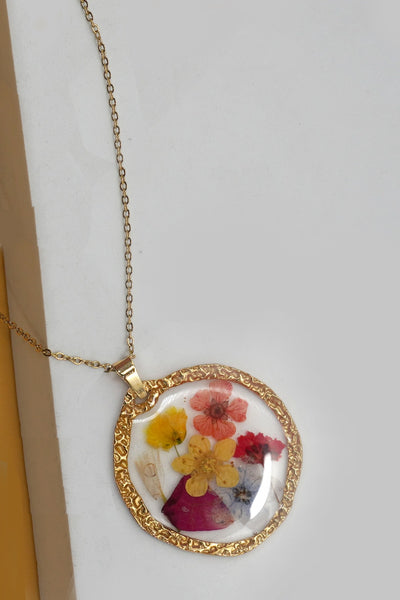 18K STAINLESS STEEL TARNISH FREE FLOWER NECKLACE | 40NK9526