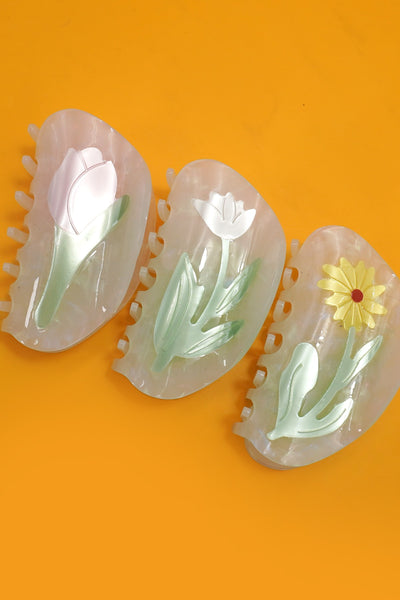 JUMBO FLOWER HAIR CLAW CLIPS | 40H970