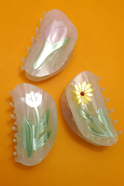 JUMBO FLOWER HAIR CLAW CLIPS | 40H970