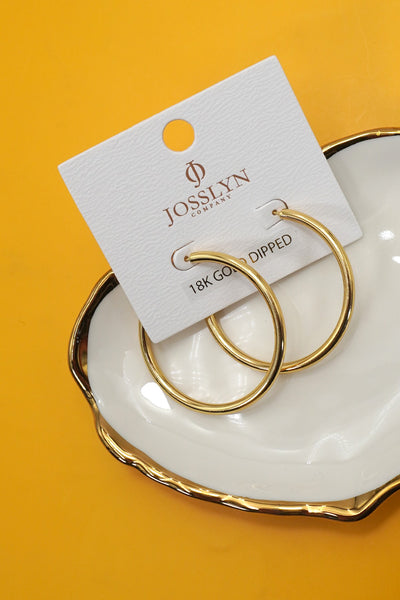 18K Stainless Steel Tarnish Free Waterproof Hoop | 40E387