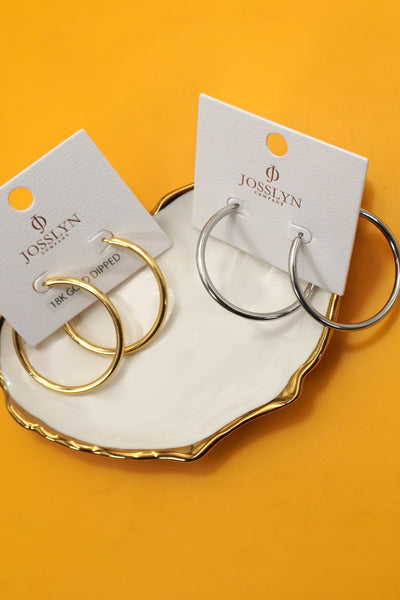 18K Stainless Steel Tarnish Free Waterproof Hoop | 40E387