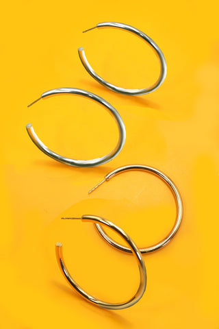 18K Stainless Steel Tarnish Free Waterproof Hoop | 40E387