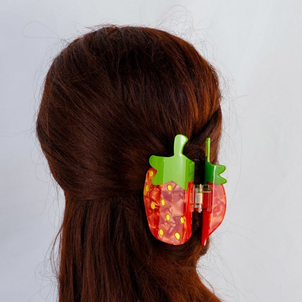 FRUIT STRAWBERRY WATERMELON HAIR CLAW CLIPS | 40H974