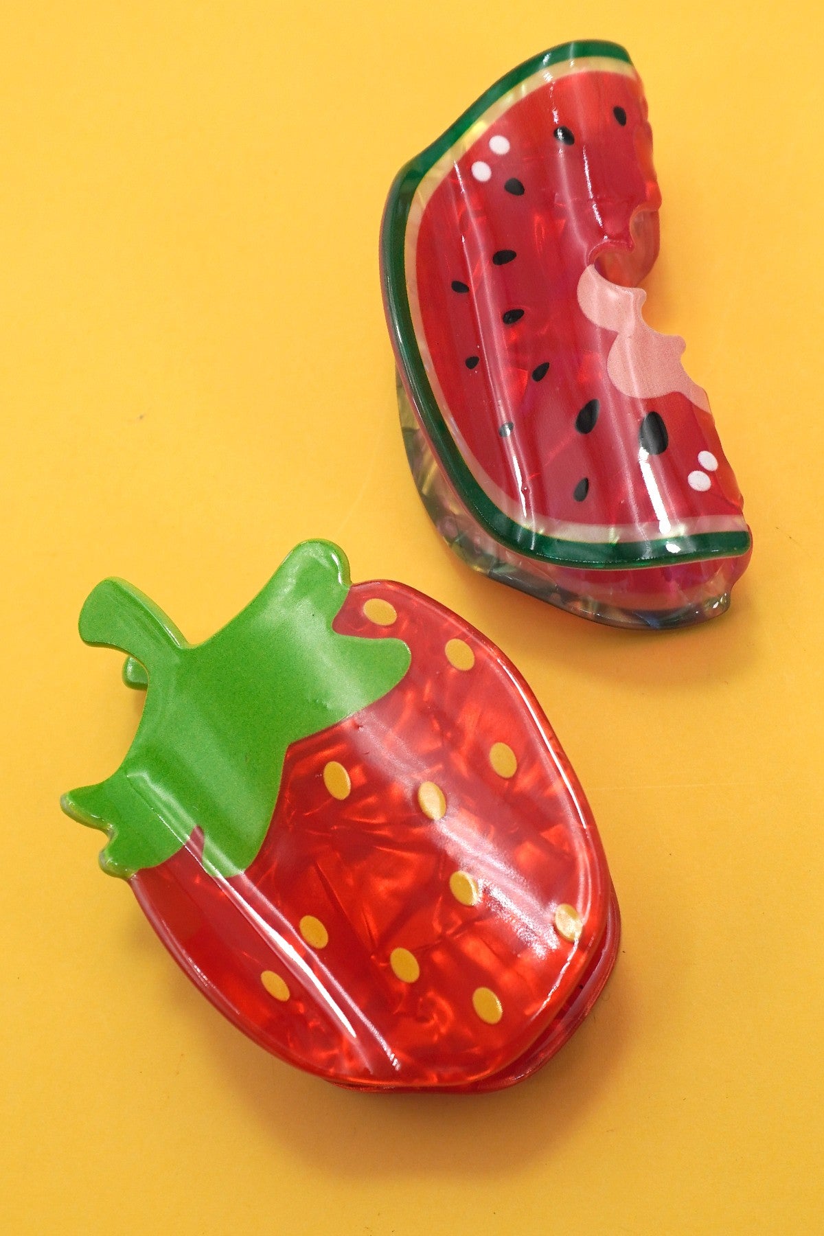 FRUIT STRAWBERRY WATERMELON HAIR CLAW CLIPS | 40H974