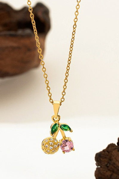 18K STAINLESS STEEL TARNISH FREE FRUIT NECKLACE | 40NK9531