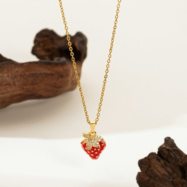18K STAINLESS STEEL TARNISH FREE FRUIT NECKLACE | 40NK9531