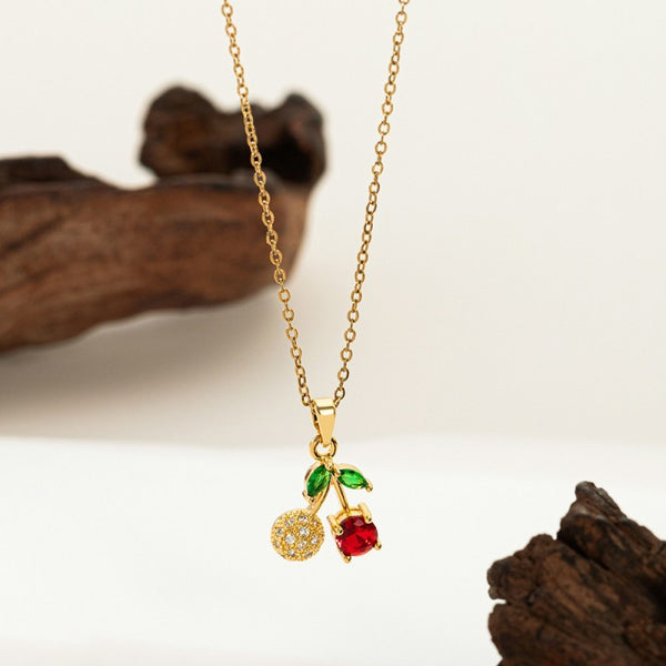 18K STAINLESS STEEL TARNISH FREE FRUIT NECKLACE | 40NK9531