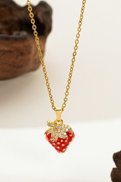 18K STAINLESS STEEL TARNISH FREE FRUIT NECKLACE | 40NK9531