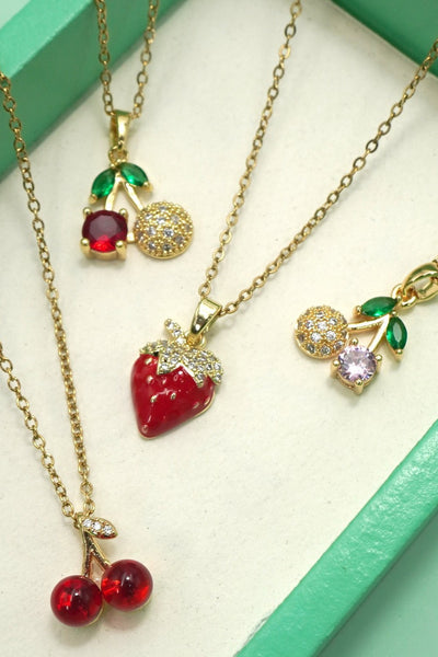 18K STAINLESS STEEL TARNISH FREE FRUIT NECKLACE | 40NK9531