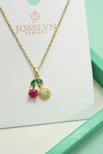 18K STAINLESS STEEL TARNISH FREE FRUIT NECKLACE | 40NK9531