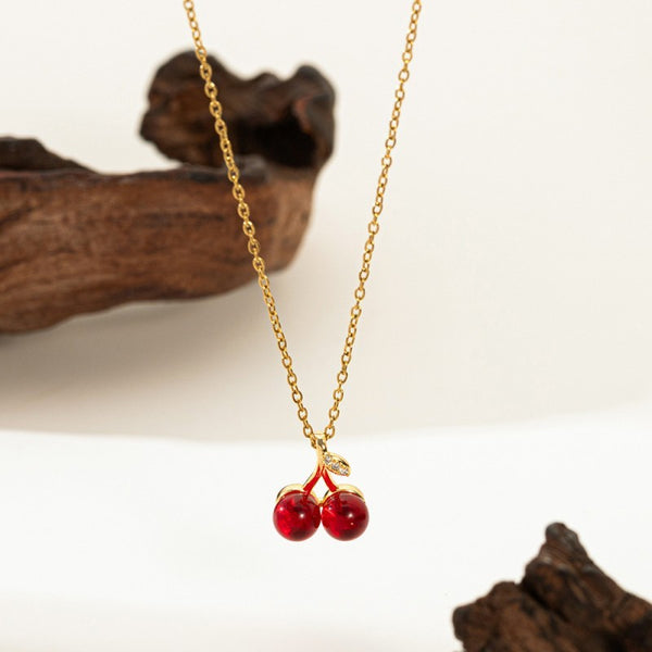 18K STAINLESS STEEL TARNISH FREE FRUIT NECKLACE | 40NK9531