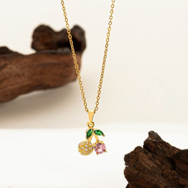 18K STAINLESS STEEL TARNISH FREE FRUIT NECKLACE | 40NK9531