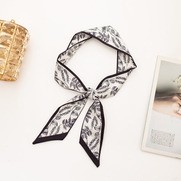 SOFT SILKY SKINNY TWILLY SCARF NECKLACE WRAP | 40SC666