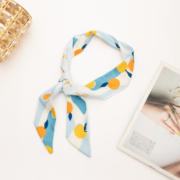 SOFT SILKY SKINNY TWILLY SCARF NECKLACE WRAP | 40SC666