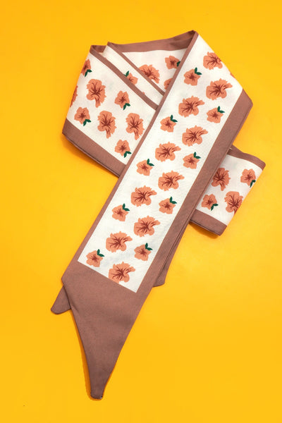 SOFT SILKY SKINNY TWILLY SCARF NECKLACE WRAP | 40SC668