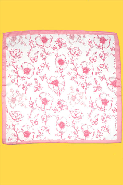 PETITE FLOWER PRINT SILKY FEELING BANDANA SCARF | 40SC662