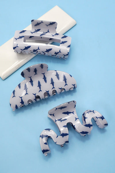 FRESH FISH STYLE RECTANGLE HAIR CLAW CLIPS | 40H976